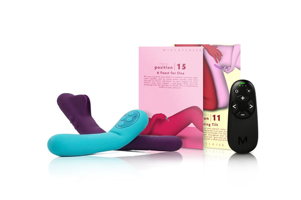 Everything you need for a not-so-quiet night in: the revolutionary bendable vibrators - Crescendo 2 & Poco, with the beautiful Playcards and Remote.